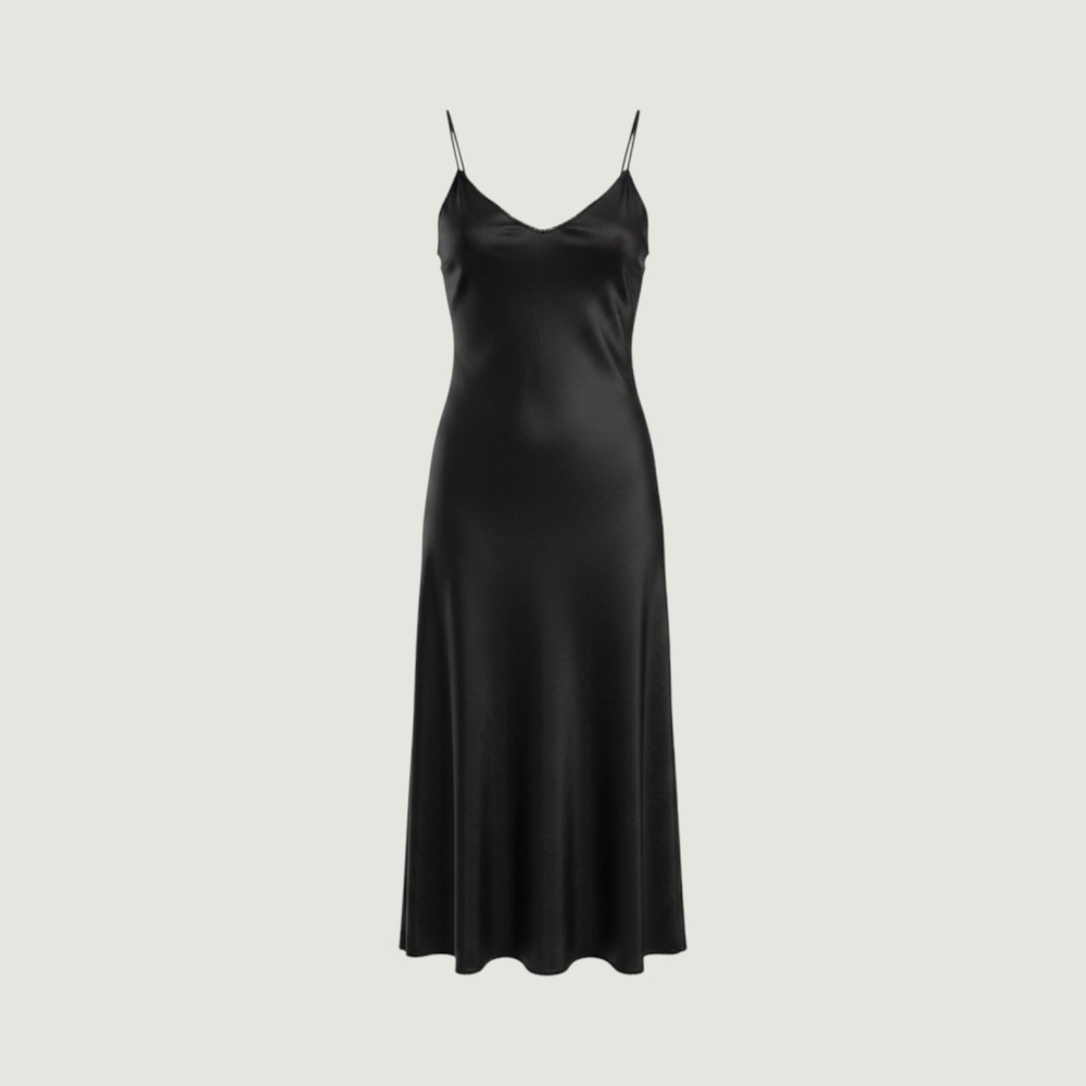 Vintage Vassarette Black Full Slip Dress Spaghetti Straps 32 Whimsigoth Coquette